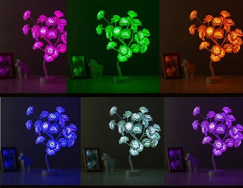 Tabe Lamp Color Changing Flower Tree