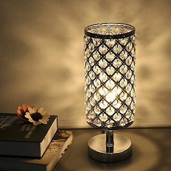 Tomshine Crystal Table Lamps Silver