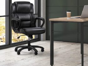 black-leather-office-chair-with-wheels