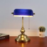blue bankers lamp