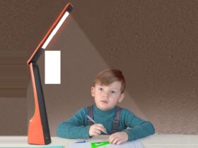 orange desk lamp