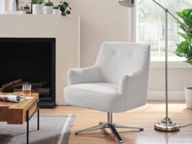 white-fabric-desk-chair