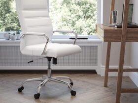 white-leather-executive-chair