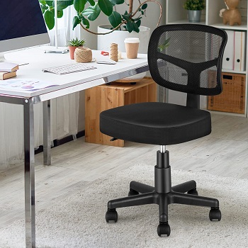 BEST ARMLESS TASK CHAIR WITH LUMBAR SUPPORT