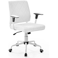 BEST CHEAP WHITE LEATHER DESK CHAIR WITH ARMS  Summary