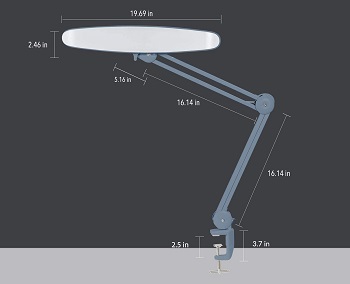 BEST CLAMP GREY DESK LAMP