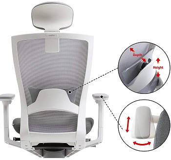 BEST ERGONOMIC OFFICE CHAIR WITH ADJUSTABLE LUMBAR SUPPORT