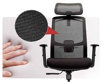 BEST FOR STUDY OFFICE CHAIR WITH ADJUSTABLE ARMS AND LUMBAR SUPPORT 