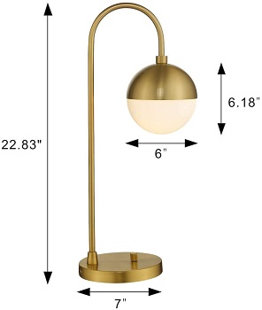 BEST GLOBE GLASS DESK LAMP