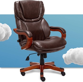 BEST OF BEST WOOD AND LEATHER DESK CHAIR