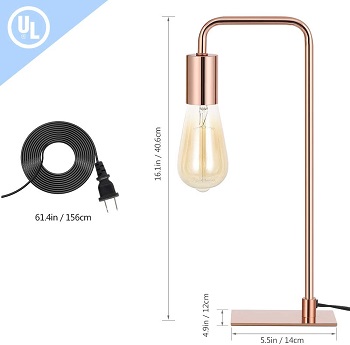 BEST SMALL ROSE GOLD DESK LAMP