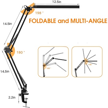 ENOCH 14W Eye-Caring Metal Swing Arm