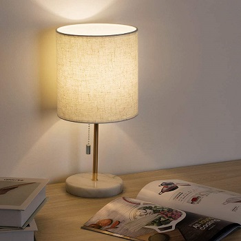 HAITRAL Bedside Table Lamp - Small Nightstand