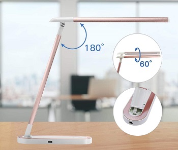 HDTIME-Desk Lamp with USB Charging Port