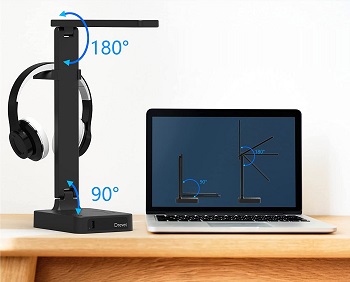 LED Desk Lamp with Headphone Stand