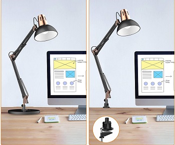 LEPOWER Metal Desk Lamp, Adjustable Goose Neck