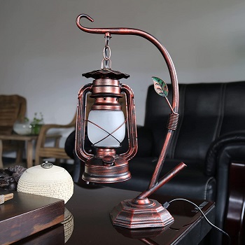 Rarlonly Rustic Lodge Novelty Desk Lamp