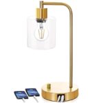 gold desk lamp with usb port