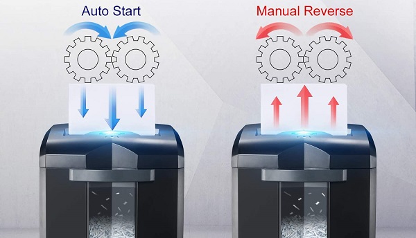 paper shredder safety auto reverse