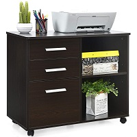 Giantex 3-Drawer File Cabinet, Mobile Lateral