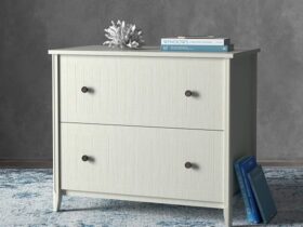 white wood file cabinets