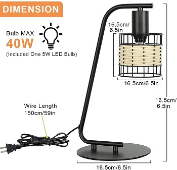 Depuley Industrial Black Table Lamp review
