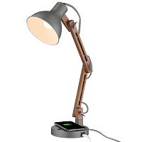 ELYONA Wood Desk Lamp with USB Charging Port picks