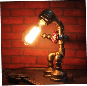 Frideko Steampunk Lamp - Retro Lamp, Industrial Antique Iron Metal review