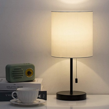 HAITRAL Table Lamp - Modern Bedside Desk Lamp with Pull REVIEW