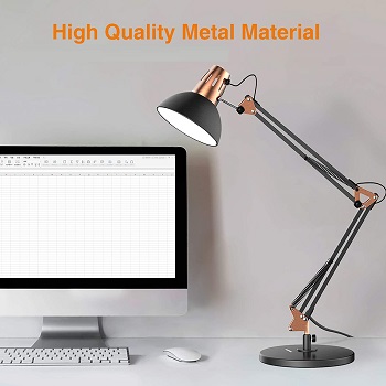 LEPOWER Metal Desk Lamp, Adjustable Goose Neck
