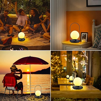 funchday Rechargeable Table Lamp, Cordless Portable Night Light with Brightness review