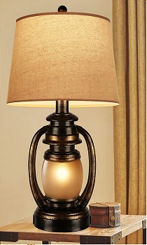 hamucd Farmhouse Bedside Table Lamps for Living Room