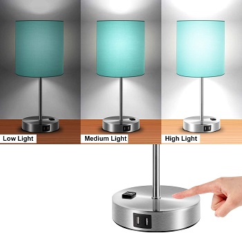 litosky Touch Control Table Lamp Green Shade review