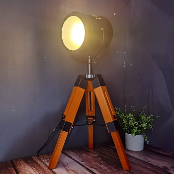lustorm Industrial Tripod Table Lamp, Bedside Vintage Desk Fixture Lighting review (1)