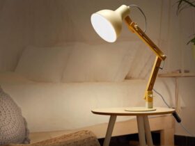 wooden desk lamp