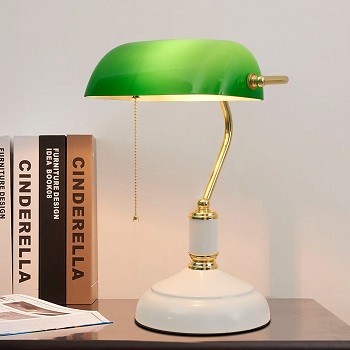 yeefamons Traditional Bankers Lamp, Handmade Emerald Green review