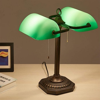 LED Bedside Reading Lamp Retro Bankers Lamp review