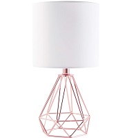 LETRA Rose Gold Table Lamp with Hollowed Out Base picks