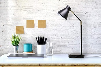 O’Bright LED Desk Lamp with USB Charging Port, Metal Lamp, Flexible Swivel