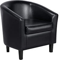 Yaheetech Barrel Chair Faux Leather Club Chair Accent picks