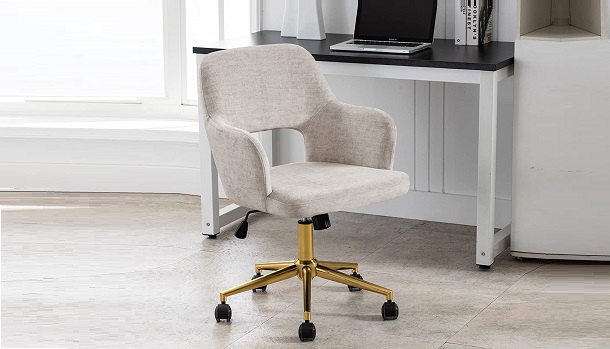 Duhome Home Office Desk Chair with Wheels, Fabric review1