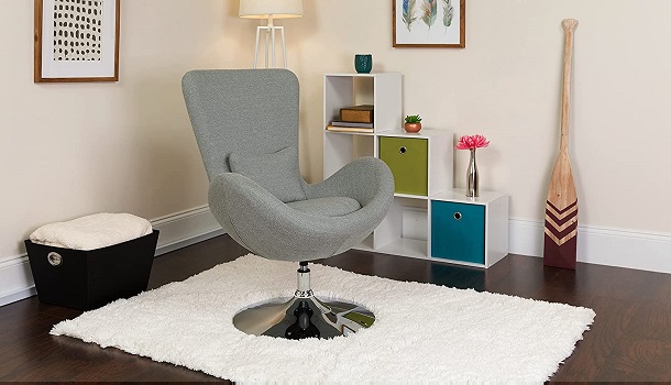 EMMA + OLIVER Light Gray Fabric Side Reception Chair review