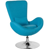 Flash Furniture Egg Series Aqua Fabric Side Reception Chair picks