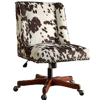Linon Draper wood upholstered office chair picks