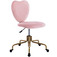 Wahson Velvet Upholstered Cute Home Office Desk Chair picks