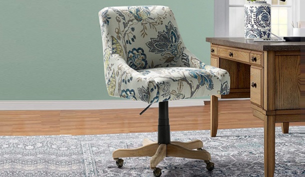 dalia Floral Task Chair with Wood Base review