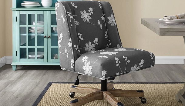 polyester upholstered floral chair1