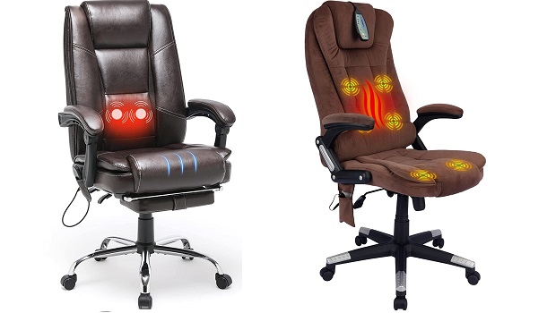 two heated office chairs