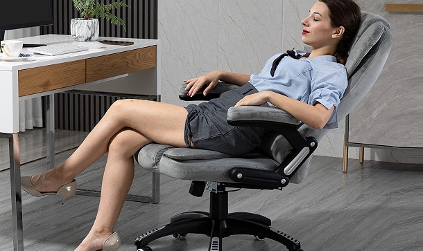 woman relax in office chair