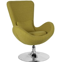 Flash Furniture Egg Series Green Fabric Side Reception Chair picks